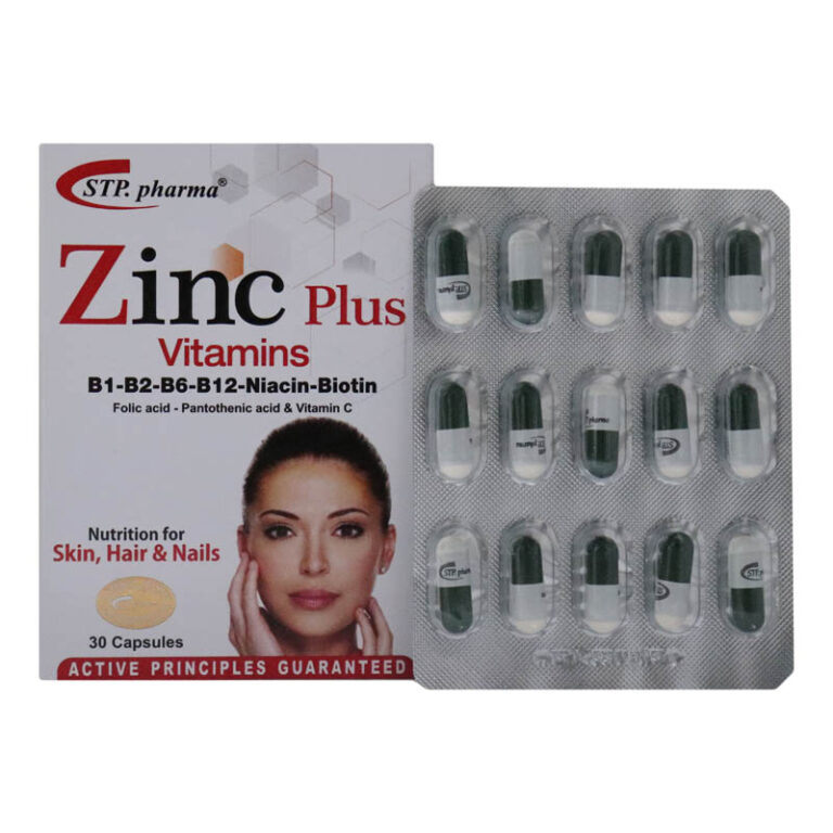 کپسول زینک پلاس همراه ویتامین ها اس تی پی فارما سرسون داروخانه آنلاین