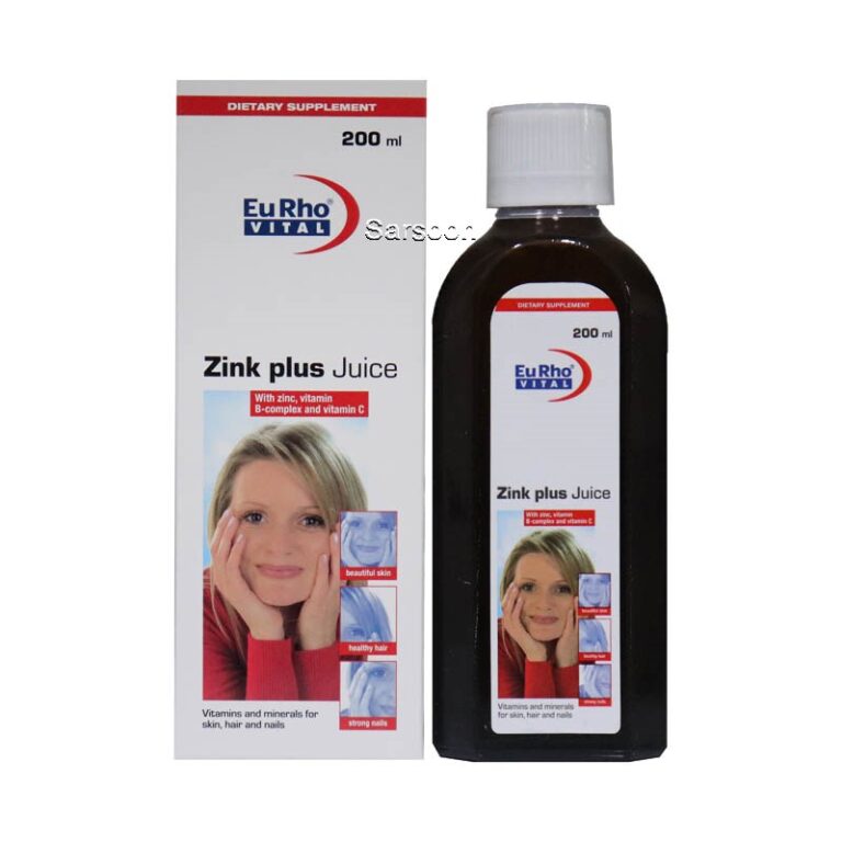 شربت زینک پلاس یوروویتال ۲۰۰ میلی لیتر EuRho Vital Zink Plus Juice 200 ml سرسون داروخانه آنلاین