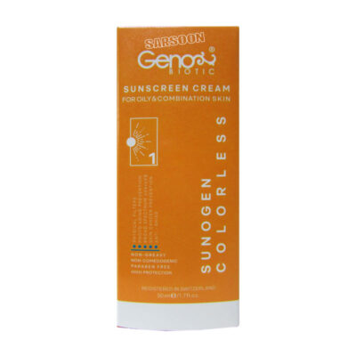 کرم ضد آفتاب SPF50 ژنوبایوتیک مناسب پوست چرب و مختلط 50 گرمی