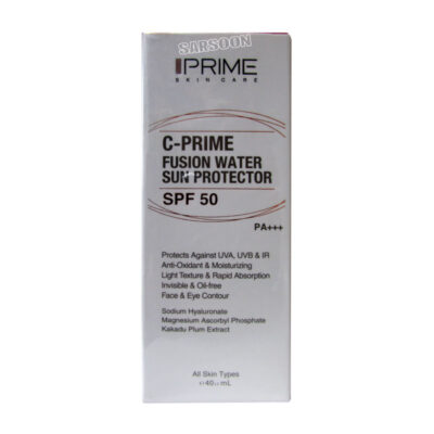 فلوئید ضد آفتاب SPF50 فیوژن واتر پریم حاوی ویتامین C