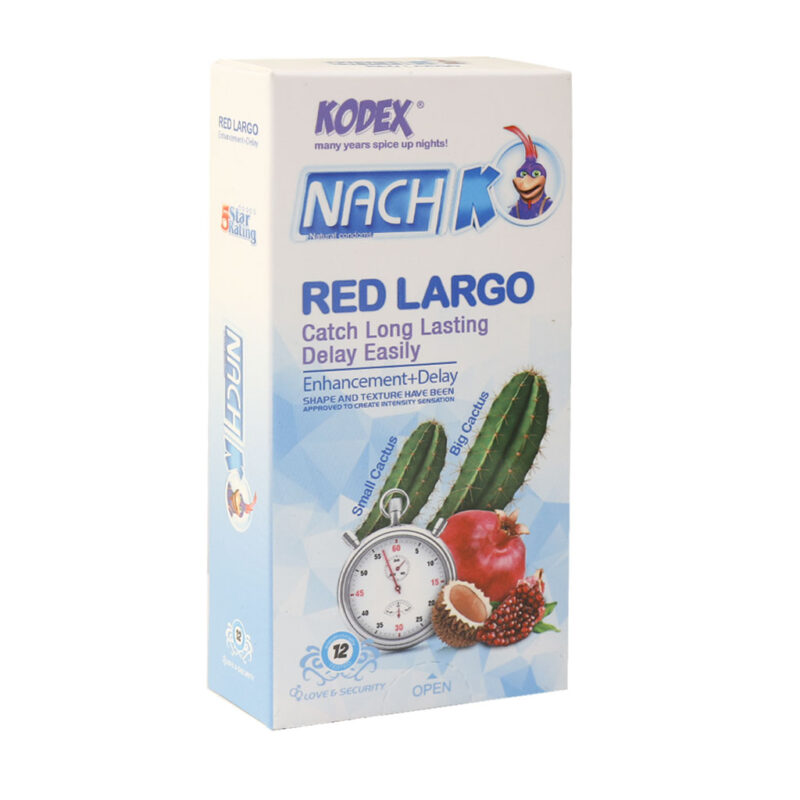 کاندوم تاخیری کدکس مدل رد لارگو کاکتوس 3 عددی Nachkodex Red Cactus 3 Condoms
