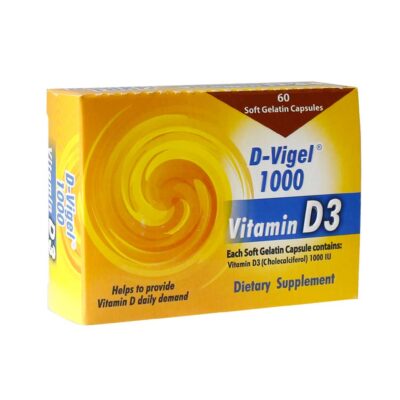 کپسول ژلاتینی ویتامین D3 دی ویژل 1000 واحد دانا 60 عدد Dana D Vigel 1000 Vitamin D3 60 Caps