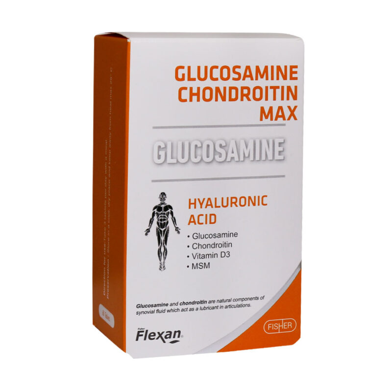 قرص گلوکزآمین و کندرویتین مکس فیشر فلکسان 60 عدد Fisher Flexan Glocosamine Chondroitin Max 60 Tablets