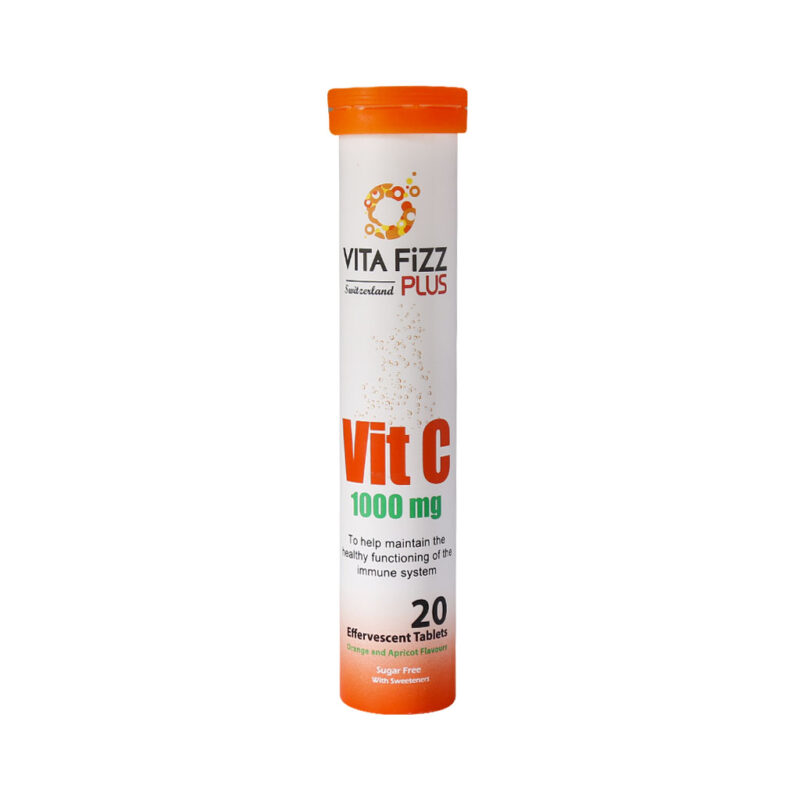 قرص جوشان ویتامین C 1000 میلی گرم ویتافیز پلاس 20 عدد Vita Fizz Plus Vitamin C 1000 mg 20 Effervescent Tablets