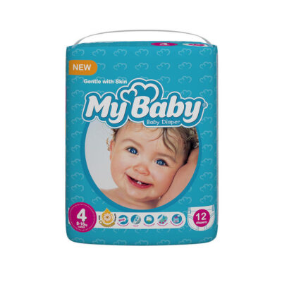 پوشک سایز ۴ مای بی بی (۸ تا ۱۶ کیلوگرم) حاوی عصاره بابونه My Baby Size 4 Baby Diaper With Chamomile Extract