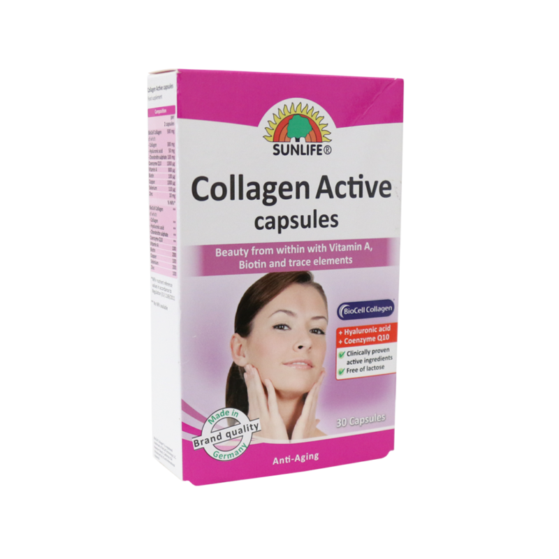 کپسول کلاژن اکتیو سان لایف ۳۰ عددی Sunlife Collagen Active 30 Caps