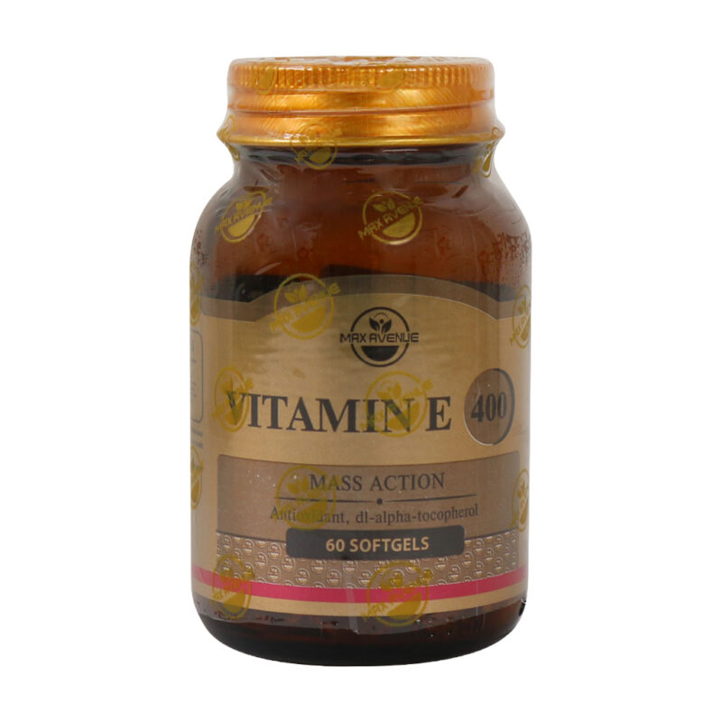 سافت ژل ویتامین E 400 واحد مکس اونیو 60 عدد Max Avenue Vitamin E 400 60 Softgels