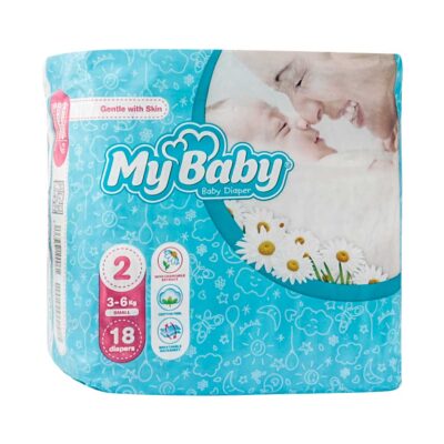 پوشک سایز ۲ مای بی بی (۳ تا ۶ کیلو گرم) حاوی عصاره بابونه My Baby Size 2 Baby Diaper With Chamomile Extract
