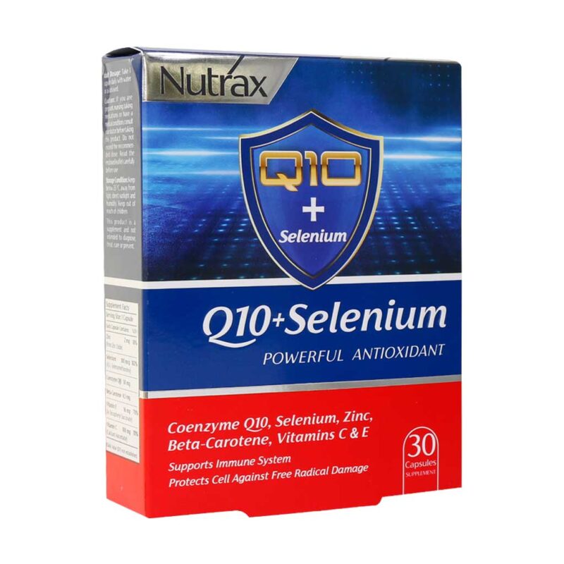 کپسول کیوتن پلاس سلنیوم نوتراکس 30 عدد Nutrax Q10 Plus Selenium 30 Capsules