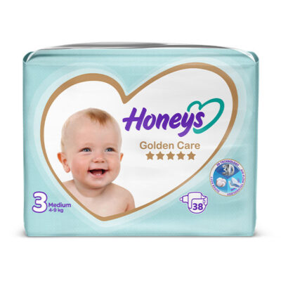 Honeys size 3 diapers, pack of 14