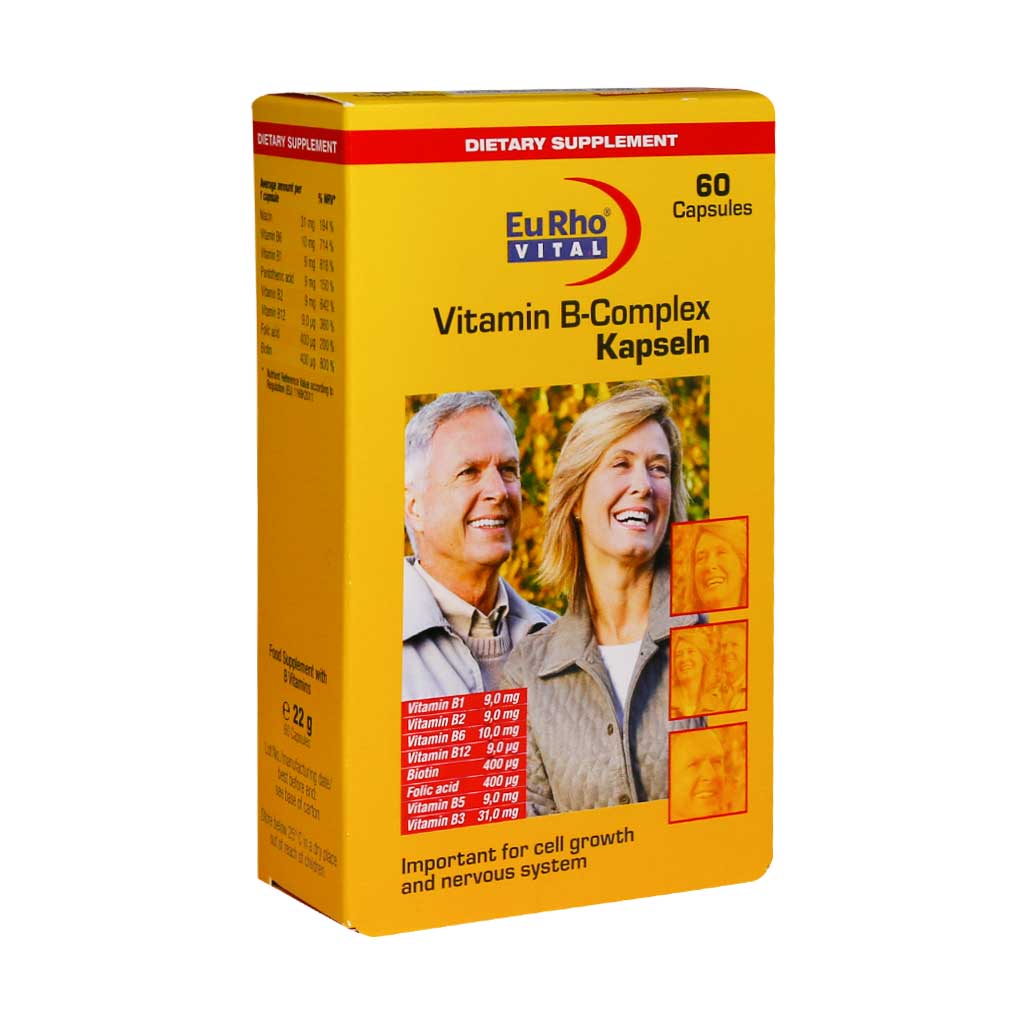 کپسول ب کمپلکس یوروویتال 60 عددی Eurho vital Vitamin B Tablet