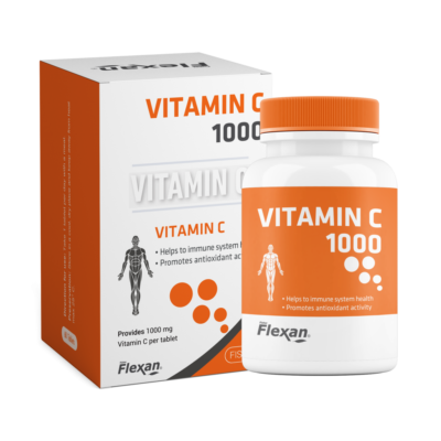 قرص ویتامین سی 1000 میلی گرم فیشر فلکسان 60 عددی Fisher Flexan Vitamin C 1000 mg 60 Tabs