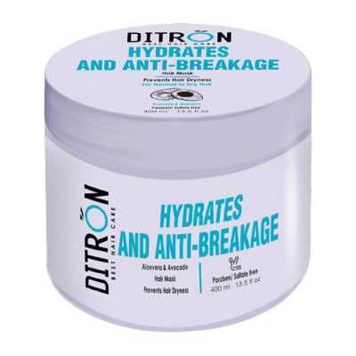 ماسک مو مرطوب کننده حاوی عصاره آلوئه ورا + روغن آووکادو دیترون Ditron Aloe Vera + Avocado Hair Mask