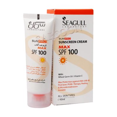 کرم ضد آفتاب SPF100 سی گل مناسب برای انواع پوست ۴۰ میلی لیتر