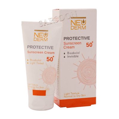 کرم ضد آفتاب نئودرم⁺SPF50 مدل پروتکتیو مناسب پوست های معمولی و خشک ۵۰ میلی لیتر