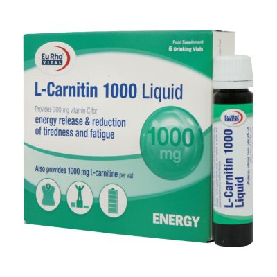 ویال ال کارنیتین 1000 میلی گرم یوروویتال 6 عدد Eurho Vital L Carnitin 1000 Mg Liquid 6 Vials