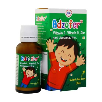 قطره خوراکی آدزوفر بنیان سلامت کسری 30 میلی لیتر BSK Adzofer Pediatric Oral Drops 30 ml