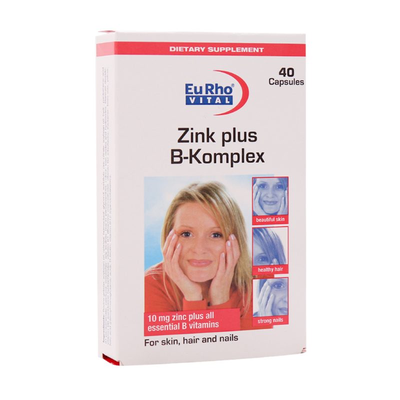 کپسول زینک پلاس ب کمپلکس یوروویتال 40 عدد Eurhovital Zink Plus B Komplex 40 Capsules