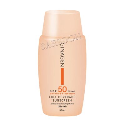 کرم ضد آفتاب ژیناژن رنگی مناسب پوست چرب SPF50