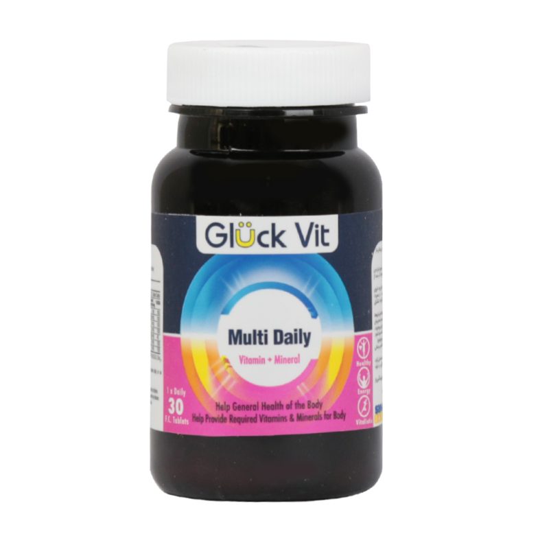 قرص روکش دار مولتی دیلی گلوک ویت ۳۰ عدد Gluck Vit Multi Daily ۳۰ Fc Tablets