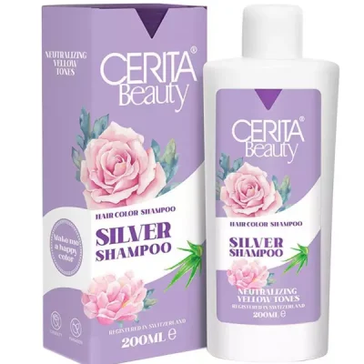 شامپو رنگساژ سریتا مدل Silver ۲۰۰ میلی لیتر Cerita Hair Color Silver Shampoo ۲۰۰ ml