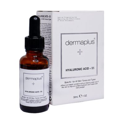 محلول رطوبت رسان هیالورونیک اسید و B۵ درماپلاس ۳۰ میلی لیتر Derma plus Hyaluronic Acid And B۵ Serom ۳۰ml