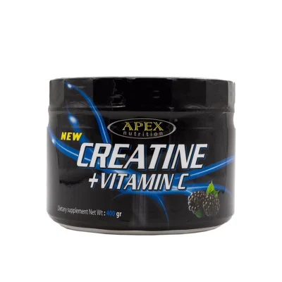 پودر عضله سازی کراتین + ویتامین سی برند اپکس ۴۰۰ گرم با طعم شاتوت Apex Creatine + Vitamin C 400 g