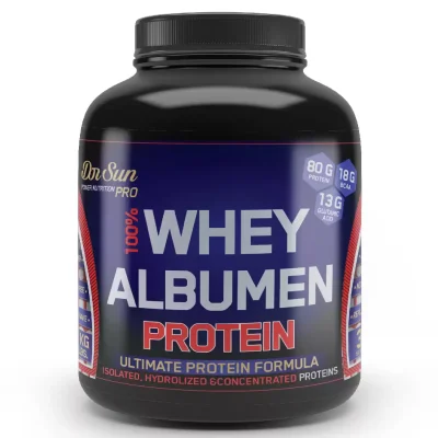 پودر پروتئین وی آلبومین دکتر سان ۱۰۰۰ گرم شکلاتی Dr.Sun Whey Albumen Protein Powder ۱۰۰۰ g