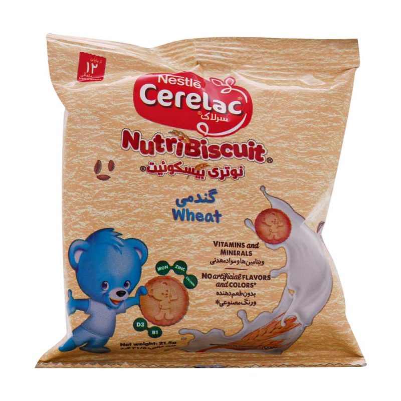 سرلاک نوتری بیسکوییت گندمی نستله مناسب کودکان از پایان ۱۲ ماهگی Nestle Nutri Biscuit Wheat Cerelac