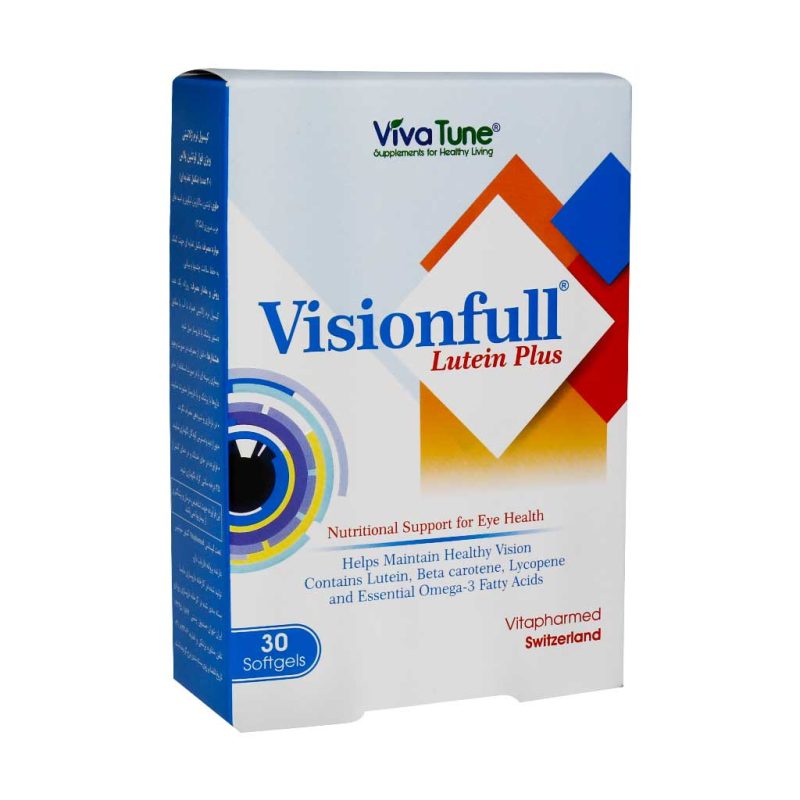 کپسول نرم ژلاتینی ویژن فول لوتئین پلاس ویواتیون ۳۰ عدد Viva Tune Visionfull Lutein Plus ۳۰ Softgels