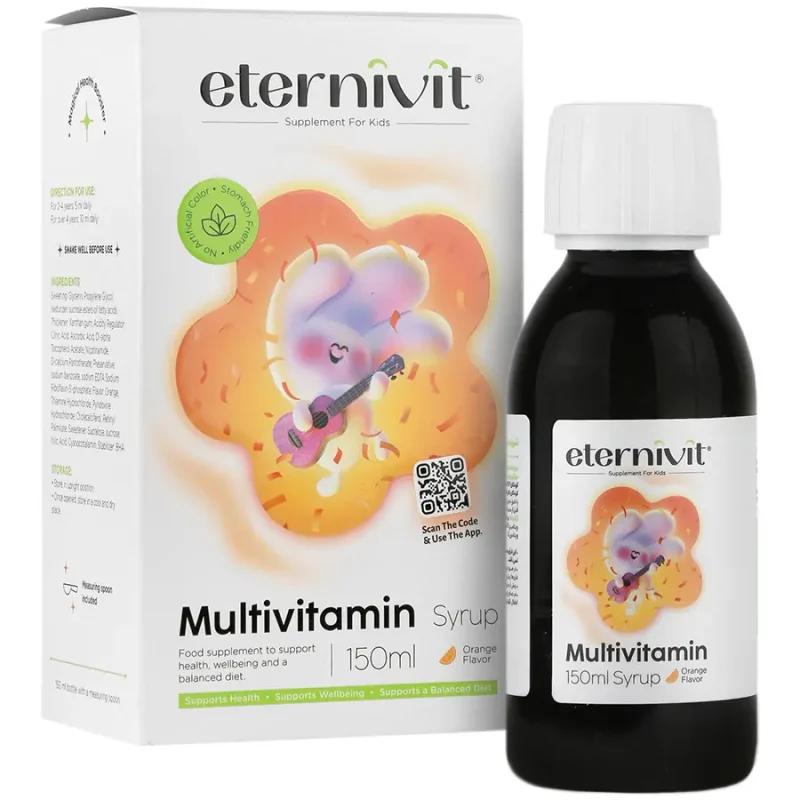 شربت مولتی ویتامین اترنیویت 150 میلی لیتر Eternivit Multivitamin Syrup 150 Ml