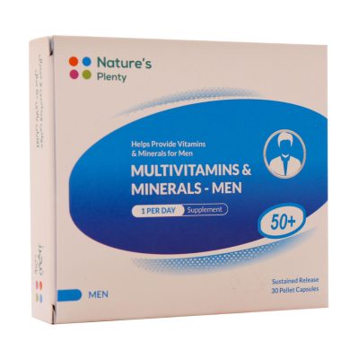 کپسول مولتی ویتامین و مینرال آقایان بالای 50 سال نیچرز پلنتی 30 عدد Natures Plenty Multivitamins And Minerals Mens Up 50 years 30 Caps