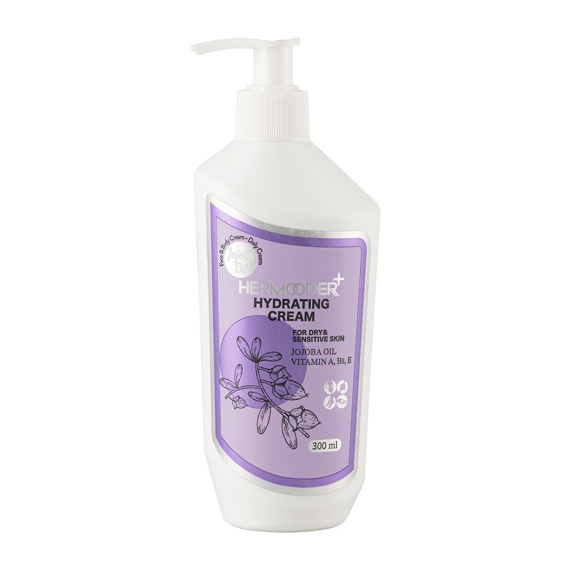کرم آبرسان پمپی جوجوبا هرمودر300 میل Hermoder pumpy jojoba moisturizing cream 300ml