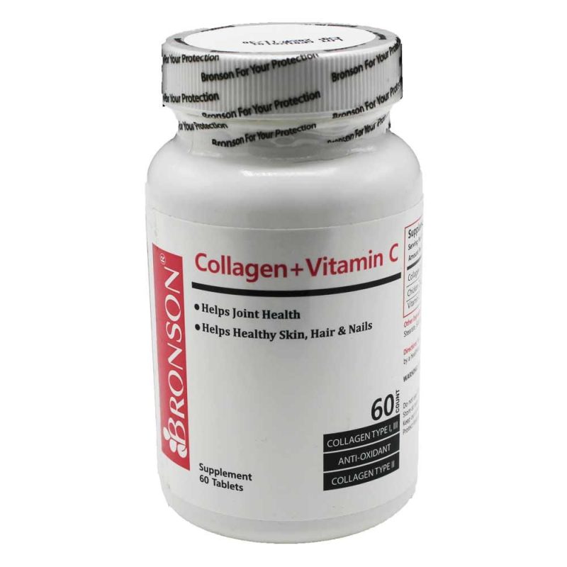 قرص کلاژن پلاس ویتامین سی برونسون 60 عددی Collagen Plus Vitamin C