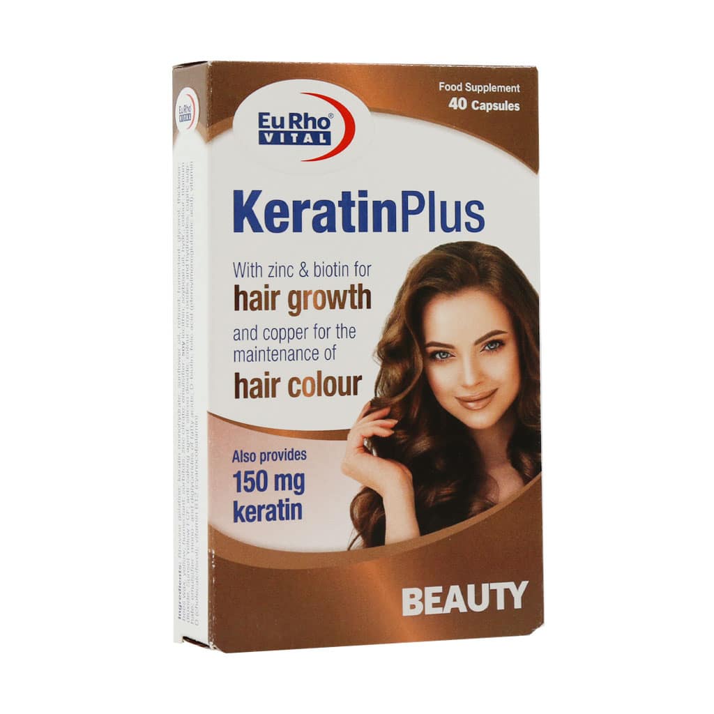 کپسول ژلاتینی نرم کراتین پلاس یوروویتال 40 عددی