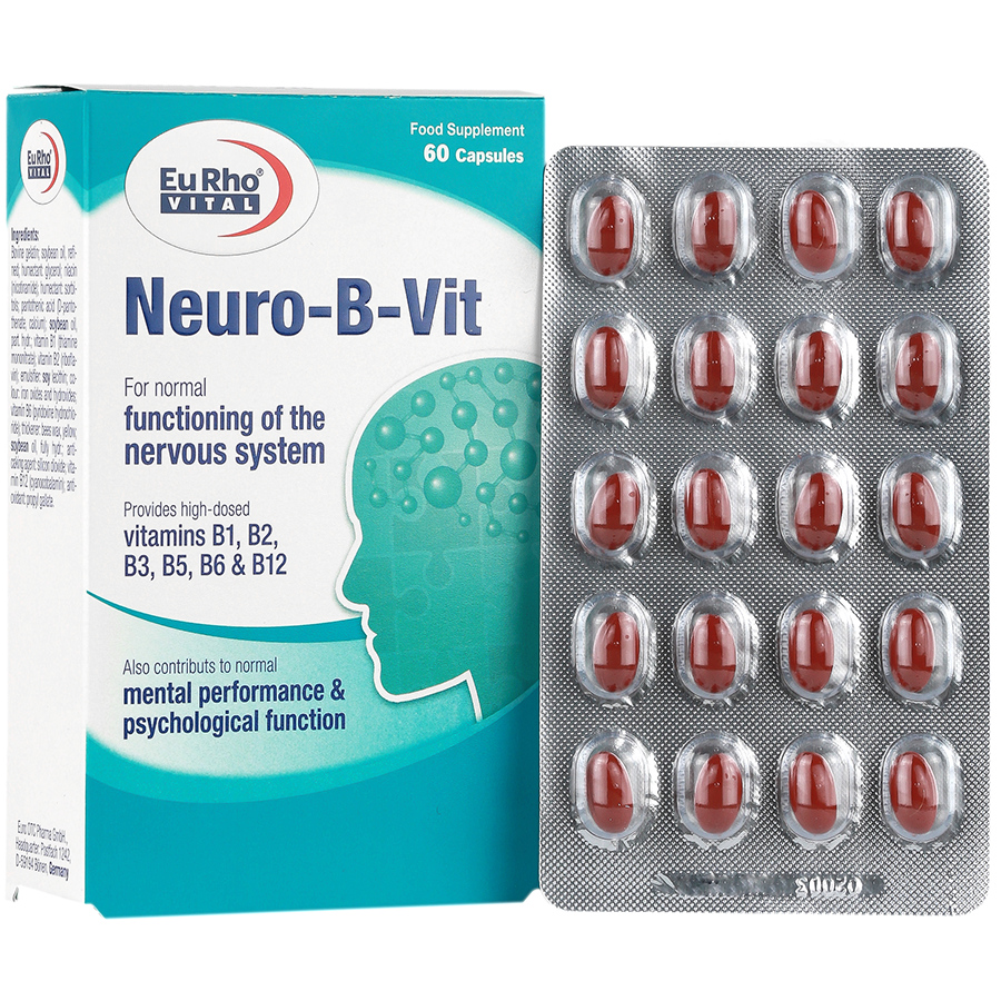 کپسول نورو بی ویت یوروویتال 60 عدد Eurhovital Neuro B Vit 60 Caps نمای ۲