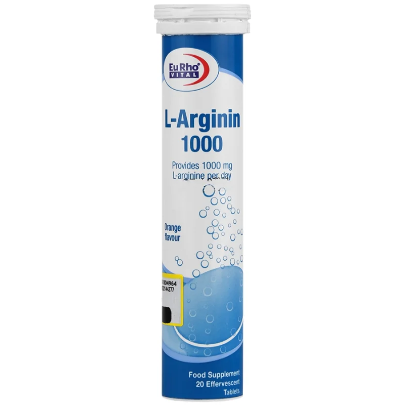 قرص جوشان ال آرژنین 1000 میلی گرم یوروویتال پرتقالی L Arginine Effervescent Tablets