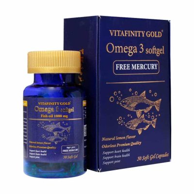 سافت ژل امگا 3 ویتافینیتی گلد شهاب درمان 50 عدد (بدون جیوه) Shahab Darman Vitafinity Gold Omega 3 50 Softgels