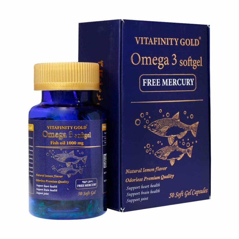سافت ژل امگا 3 ویتافینیتی گلد شهاب درمان 50 عدد (بدون جیوه) Shahab Darman Vitafinity Gold Omega 3 50 Softgels