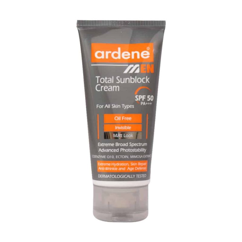 ویژگی های کرم ضد آفتاب آقایان SPF50 آردن التیام بخش و تسکین دهنده التهابات ناشی از اصلاح صورت پایدار در برابر عرق و شستشو و مقاوم در برابر آلودگی هوا رطوبت رسان و مرطوب کننده قوی و طولانی مدت پوست کنترل آکنه و تنظیم کننده ترشح غدد چربی پوست قدرت جذب سریع بدون اثر چسبندگی بر پوست محافظت بالا در برابر UVA و UVB رفع چروک‌های سطحی پوست