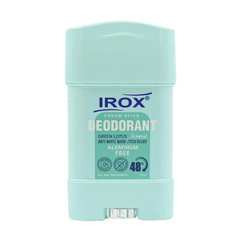 استیک کرمی خوشبو کننده بدن زنانه گرین لوتوس ایروکس 75 میلی لیتر Irox Green Lotus Cream Stick Deodorant 75 ml