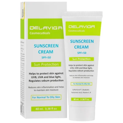 کرم ضد آفتاب دلاویگا با SPF50 به طور خاص برای پوست‌های معمولی تا چرب طراحی شده است. این کرم به کنترل ترشح چربی پوست کمک می‌کند و از ایجاد براقیت جلوگیری می‌کند. همچنین، این کرم برای پوست‌های حساس نیز مناسب است، چرا که فاقد مواد حساسیت‌زا می‌باشد.
