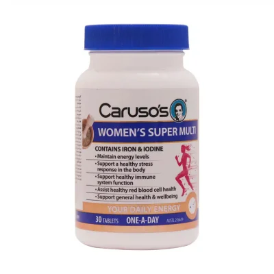 قرص وومنز سوپر مولتی کاروسوس نچرال هلث 30 عدد Carusos Natrual Health Womens Super Multi 30 Tablets