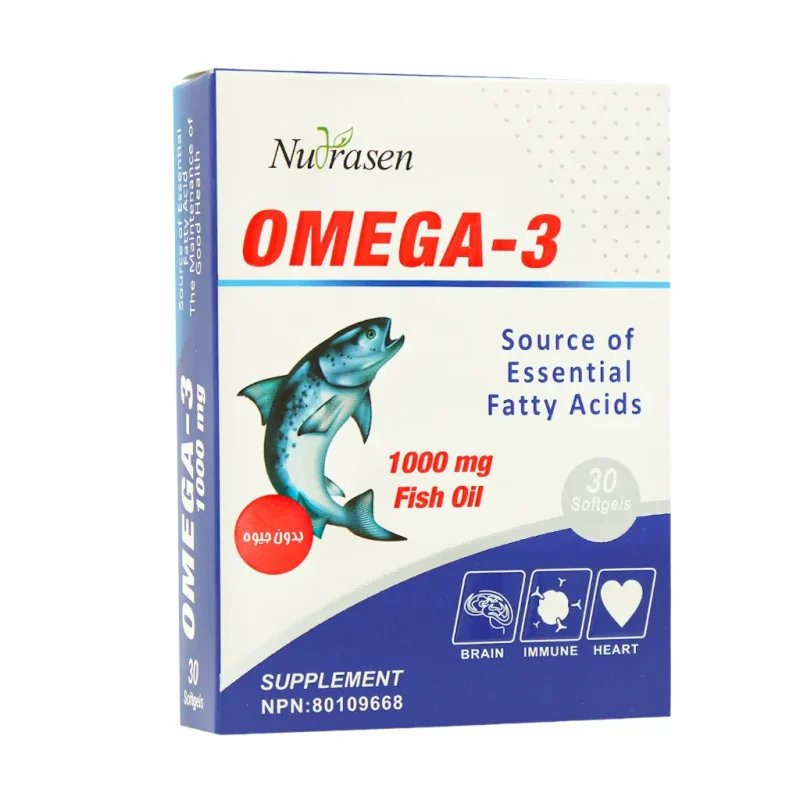 کپسول امگا 3 1000 میلی گرم نوتراسن 30 عدد Nutrasen Omega3 1000 Mg 30 Caps