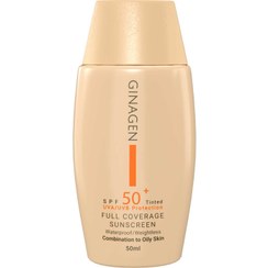کرم ضد آفتاب رنگی پوست چرب SPF50 ژیناژن 50 میلی لیترشماره(1)