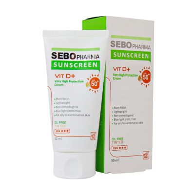 ویژگی های کرم ضد آفتاب SPF50 فاقد چربی مای فارما حاوی ویتامین D، نیاسینامید، سرامید، گلیسرین و… محافظت از پوست مقابل اشعه خورشید مناسب پوست چرب تا مختلط بافت و وزن سبک بدون روغن