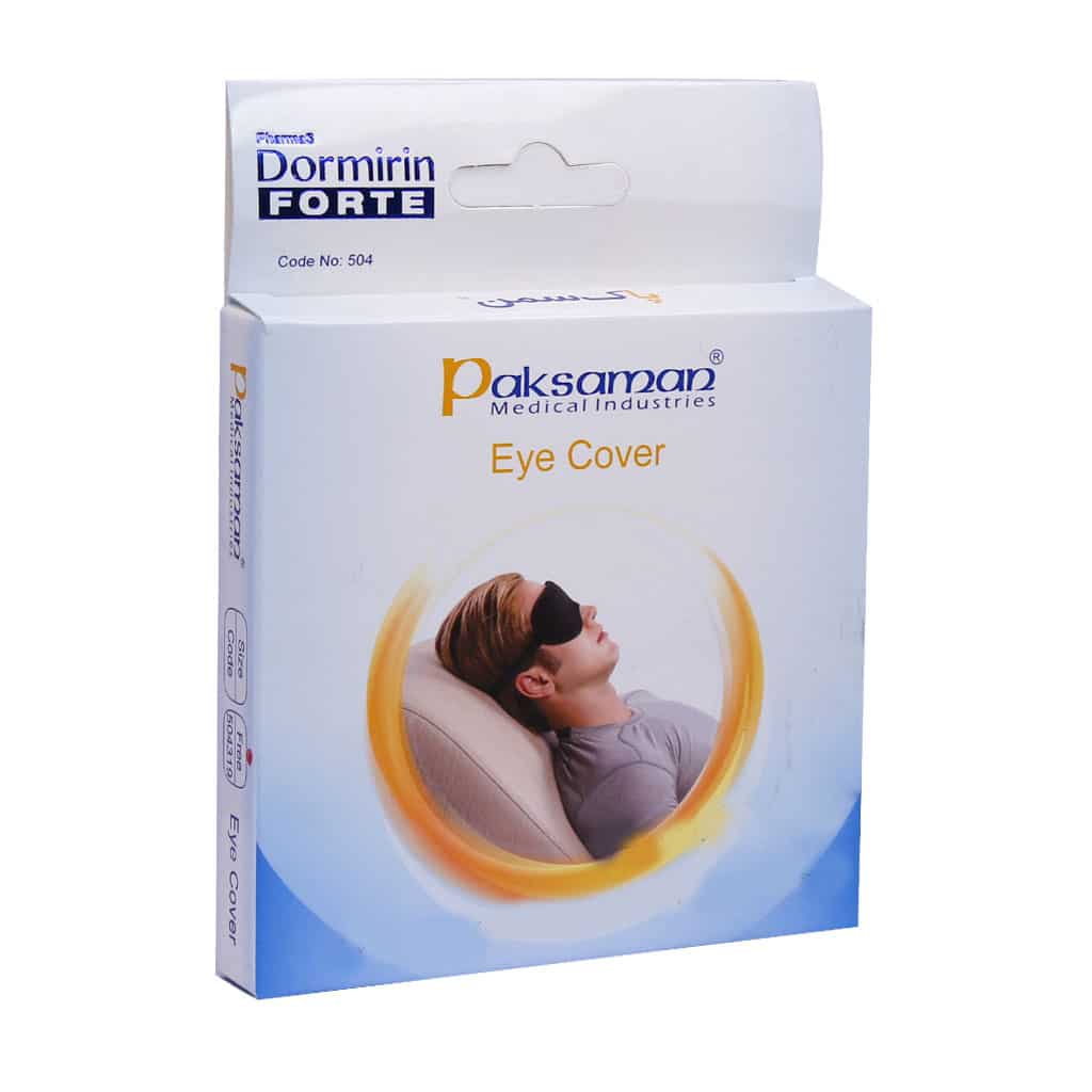 ویژگی های چشم بند طبی پاک سمن کد 504 مناسب برای استفاده بعد از جراحی چشم برای کاهش نور محیط جلوگیری از ورود نور جهت کاهش سردردهای میگرنی کاهنده نور در هنگام استراحت رنگ مشکی
