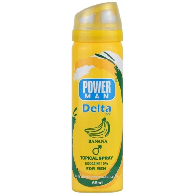 درباره محصول : اسپری تاخیری موزی پاورمن دلتا، افزایش مدت زمان رابطه و بهبود تجربه جنسی حاوی لیدوکائین ۱۰٪ برای کاهش حساسیت و افزایش کنترل در رابطه اسپری تاخیری موزی پاورمن دلتا زکس، اثرگذاری سریع بدون ایجاد بی‌حسی کامل رایحه موزی خوشبو برای طراوت و حس بهتر حین استفاده اسپری تاخیری موزی دلتا زکس، جذب سریع و تاثیر تدریجی یک انتخاب مطمئن برای افزایش رضایت و لذت بیشتر مناسب برای افرادی با حساسیت بالا و نیاز به کنترل بیشتر فرمولاسیون سبک، بدون ایجاد حس سنگینی یا چسبندگی