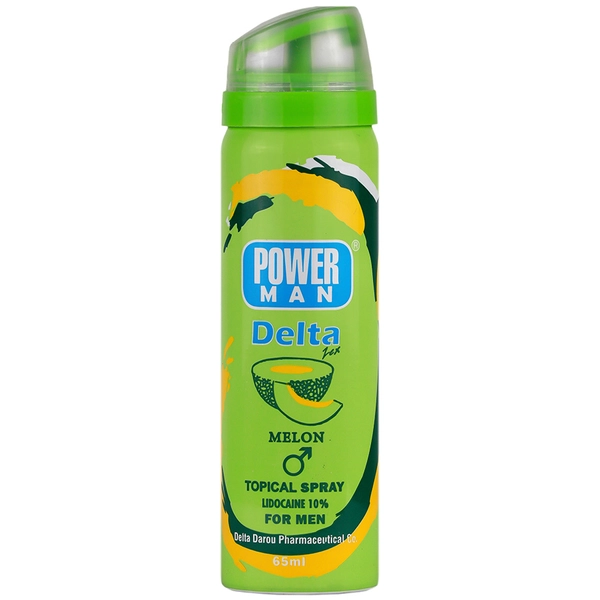 درباره محصول : اسپری تاخیری 10% مدل طالبی پاورمن دلتازکس حاوی لیدوکائین برای کاهش حساسیت و تأخیر در انزال قابل استفاده همزمان با کاندوم بدون ایجاد تداخل دارای رایحه ملایم و خوشایند طالبی برای افزایش لذت مناسب برای انواع پوست، حتی پوستهای حساس اسپری تاخیری دلتا پاورمن طالبی موثر در افزایش زمان رابطه و بهبود کیفیت آن دارای اثرگذاری فوری مناسب برای مردان با درجات مختلف زود انزالی فاقد ترکیبات حساسیتزا اسپری تاخیری دلتازکس طالبی تولید شده در بسته بندی 65 میلیلیتری