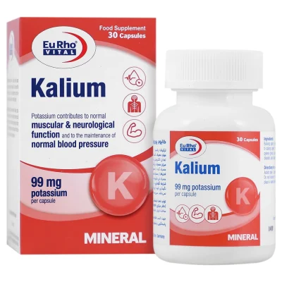 کپسول کالیوم یوروویتال 90 میلی گرم 30 عددی